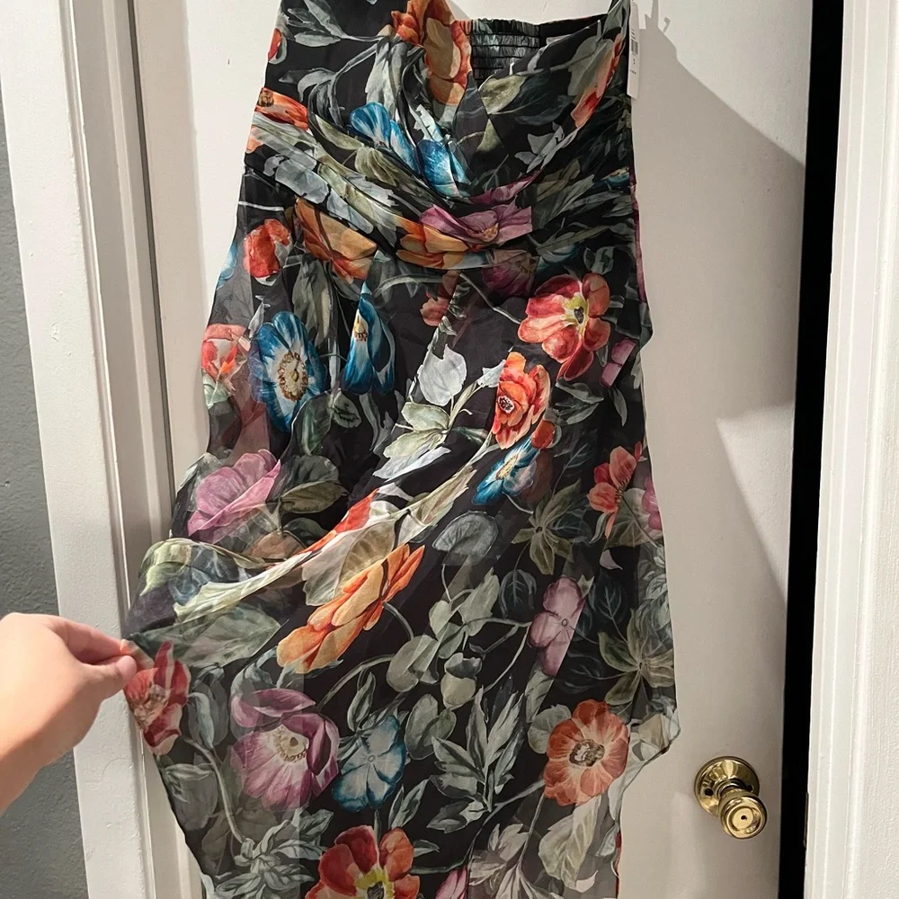 BHLDN Isabella Strapless Sweetheart High-low Midi Dress - Picture 3 of 6